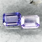 VVS 1 Natural Emerald 4*5 mm/2 pcs. Mozambique Intense Purple Scapolite 0.29 CT