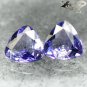 Flawless Natural Trillion 4.7 mm. Pair Mozambique Purple Scapolite 0.31 CT/Pc