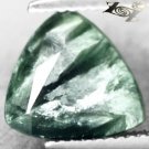 3.75 CT.Natural Trillion 11 mm. Strong  Chatoyant Seraphinite Clinochlore 斜綠泥石