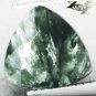 3.03 CT.Natural Trillion 9.5 mm. Strong Silver Chatoyant Seraphinite Clinochlore
