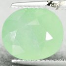 4.87 CT.Natural Oval 10*12 mm. Intense Apple Green Africa Serpentine Serpentite