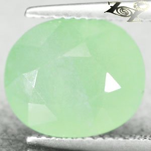 4.87 CT.Natural Oval 10*12 mm. Intense Apple Green Africa Serpentine Serpentite