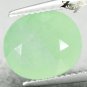 4.87 CT.Natural Oval 10*12 mm. Intense Apple Green Africa Serpentine Serpentite