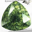 2.26 CT.Natural Trillion 9.5 mm. Black Vein Green Africa Snake Skin Seraphinite