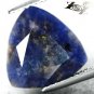 4.33 CT.Natural Trillion 11 mm. Gold Pyrite Crystal Matrix Blue Violet Sodalite