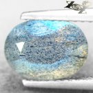 2.17 CT.Natural Oval 7*9.5 mm.Intense Royal Blue Schiller Whole Gray Spectrolite
