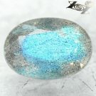 Natural Oval 6*8.5 mm. Blue Schiller Whole Piece Grey Spectrolite 1.46 CT.Gems