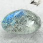 Natural Oval 6*8 mm. Intense Blue Schiller Whole Piece Gray Spectrolite 1.52 CT.