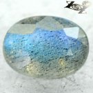 Natural Oval 6*8 mm. Blue Schiller Whole Piece Crystal Gray Spectrolite 1.27 CT.