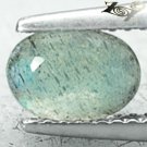 Natural Oval 5*7.5 mm. Green Schiller Whole Yellow Gray Spectrolite 1.17 CT.Gems