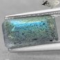 2.16 Ct.Natural Emerald 6*10 mm. Sparkling Blue Schiller Whole Grey Spectrolite