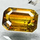 Firely Natural Emerald 5*7.5 mm. Red Spark Honey Yellow Titanite Sphene 1.17 CT.