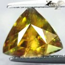 5.28 CT.Natural Trillion 10*11 mm. Full Red Spark Honey Yellow Titanite Sphene