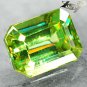 2.02 CT.Full Fire Natural Emerald 6*8 mm. Red Spark Lemon Green Titanite Sphene