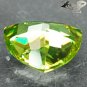 Natural Trillion 8 mm.Rainbow Flash Intenst Lemon Green Titanite Sphene 1.52 Ct.