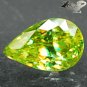 Full Fire Natural Pear 5.5*8 mm. Red Spark Intense Lime Green Sphene 1.37 CT.Gem