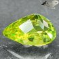 Full Fire Natural Pear 5.5*8 mm. Red Spark Intense Lime Green Sphene 1.37 CT.Gem