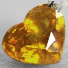 3.53 Ct.Firely Natural Heart 8*10 mm.Honey Yellow Madagascar Titanite Sphene 榍石