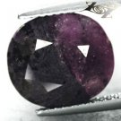 7.3CT.Natural Oval 11*12 mm. Crystal Purple Matrix Black South Africa Sugilite