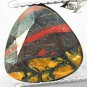 3.9 CT.Natural Trillion 9 mm.Chatoyant Black Red Gold Brown Ausie Tiger Iron Gem