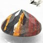 2.34 CT.Natural Oval 7*9 mm. Yellow Gold Chatoyant Metallic Black Tiger Iron Gem