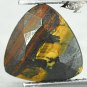 2.85 CT.Natural Trillion 9 mm Chatoyant Gold Yellow Red MetallicTiger Iron éµèè