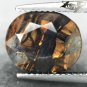5.91 CT.Natural Oval 9.5*11.5 mm.Strong Chatoyant Gold Brown Tiger Iron 鐵老虎