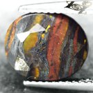 5.32 CT.Natural Oval 9*11 mm. Strong Chatoyant Black Red Gold Brown Tiger Iron