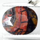 3.39 CT.Natural Oval 8.5*10.5 mm. Chatoyant Red Black Gold Brown Tiger Iron Gems