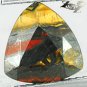 3.07 CT.Natural Trillion 9.5mm. Yellow Gold Chatoyant Black  Tiger Iron &eacute;�&micro;&egrave;��&egrave;��