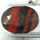 3.1 CT.Natural Oval 8*11 mm. Metallic Black Red  Jaspelite Tiger Iron 鐵老虎