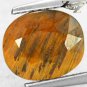 2.6 Ct. Natural Oval 8*9.5 mm. Strong Chatoyant Meteo Gold Tiger's Eye 虎眼石