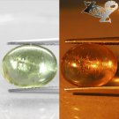 5.74 Ct.Natural Oval 10*13 White Sheen Color Shift Green Anatoria Diaspore
