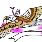 RIBBON EAGLE 1 tattoo design flash art