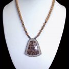 Handcrafted Petrified Coral Fossil Pendant Necklace