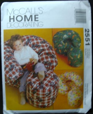 MCCALLS 2551 SEWING PATTERN CHAIR & OTTOMAN FOR HOME DECORATING