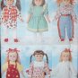 Butterick 5295 Craft  Sewing Pattern for 18" Doll Wardrobe