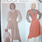 MCCALL'S  2103 SEWING PATTERN FOR MISSES' SKIRT, BIBS AND BLOUSE SZ 6