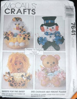 MCCALL'S 7641 CRAFT SEWING PATTERN FOR TREAT BASKETS