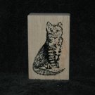 STAMP ROSA CAT WOOD MOUNTED RUBBER STAMP