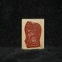 COMOTION WINGED CAT WOOD MOUNTED RUBBER STAMP