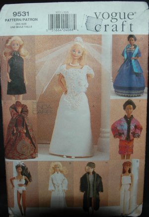 Vogue 9531 Sewing Pattern for 11 1/2" Doll Dresses