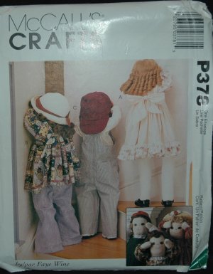 MCCALL'S P378 CRAFT SEWING PATTERN FOR 18" DOLL WITH CLOTHES