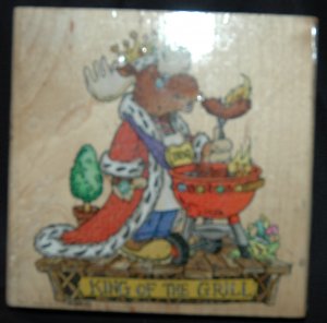 MOOSE CREEK CROSSING "KING OF THE GRILL" RUBBER STAMP