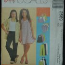 MCCALL'S 2569 Sewing Pattern for Girls Dress, Top, Skirt & Pull on Pants SZ 10, 12, 14