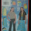 Butterick 5447 Sewing Pattern For Girl's' Top, Skirt and Pants