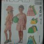 McCall's 8743 SEWING PATTERN FOR CHILDREN'S DRESS ROMPERS, TOP AND PULL-ON SHORTS