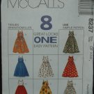 McCall's 8237 Sewing Pattern for  Girl's' Dress SZ 4, 5, 6