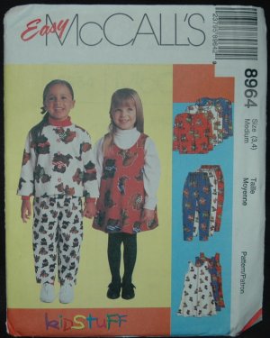 McCall's 8964 Sewing Pattern for Children's Unlined Jacket, Jumper and Pull-on