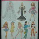 Simplicity 4719 Sewing Pattern for (8) 11 1/2"  Fashion Doll Clothes